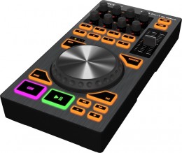 BEHRINGER CMD PL-1 MIDI контроллер в DJ дэки с jog-колесом со встроенным USB хабом на 4 порта, переключателем дэки и регуляторам
