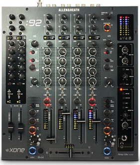 XONE:92/DJ-микшер, 2 микрофонных, 4 двойных стерео входа phono/ALLEN&HEATH