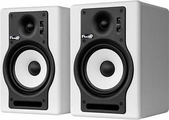 Fluid Audio F5W  пара мониторов, двухполосные, Bi-Amp, 40 Вт НЧ, 30 Вт ВЧ, цвет белый