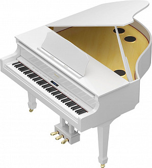 Roland GP609-PW  цифровой рояль, 88 клавиш, 384 полифония, 319 тембр, вес 148 кг
