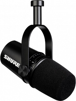 SHURE MOTIV MV7-K гибридный широкомембранный USB/XLR микрофон для записи/стримминга речи и вокала, цвет черный
