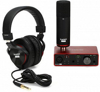 FOCUSRITE Scarlett Solo Studio 3rd Gen студийный комплект (Scarlett Solo 3rd Gen, наушники, микрофон, ПО, микрофонный кабель)