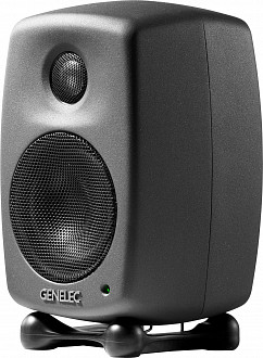 Genelec 8010AP активный 2-полосный монитор, НЧ 3" 25Вт, ВЧ 0.75" 25Вт. Подставки. Темный