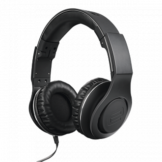Reloop RHP-30 Black  профессиональные DJ наушники, 3 сменных кабеля, управление громкостью, микрофон