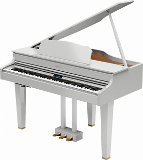 Roland GP607-PW  цифровой рояль, 88 клавиш, 384 полифония, 307 тембр, вес 86 кг