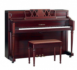 Yamaha M2SM  пианино 110см, консольного типа, цвет красное дерево, сатинированное, с банкеткой