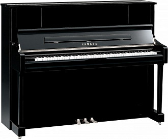 Yamaha U1J PEC  пианино 121см., цвет чёрный полированный, с хромированной фурнитурой, с банкеткой
