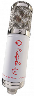 Monkey Banana Mangabey white ламповый студийный микрофон, диаграмма направленности: кардиоида, восьмерка, круг, мембрана 34мм, M
