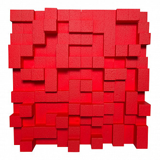 Акустический диффузор Echoton Pixels StyroFoam КРАСНЫЙ, ЧЕРНЫЙ 600 х 600 мм