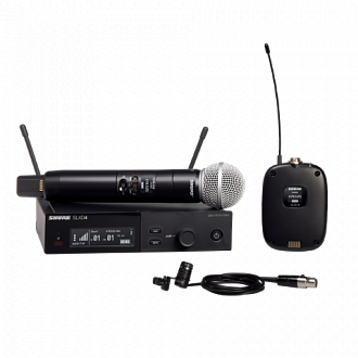 SHURE SLXD124E/85 H56 двухканальная радиосистема с микрофонами SM58 и WL185 518-562MHz