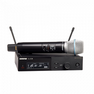 SHURE SLXD24E/B87A H56 одноканальная цифровая радиосистема с ручным передатчиком BETA87A 518-562MHz