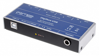 RME Digiface USB интерфейс USB мобильный 66-канальный, (4 ADAT или SPDIF, выход на наушники), 192кГц. Питание от шины USB