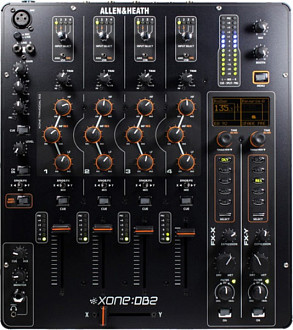 XONE:DB2 / DJ микшер с 2 движками мульти-эффектов. 4 входных канала, каждый с матрицей/ ALLEN&HEATH